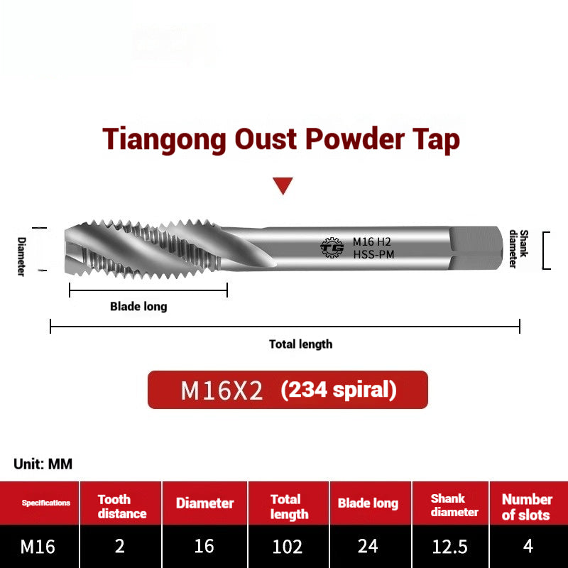 1097-Powder metallurgy machine taps stainless steel special taps straight groove spiral apex screw tip taps taps Shandong Denso Pricision Tools Co.,Ltd.